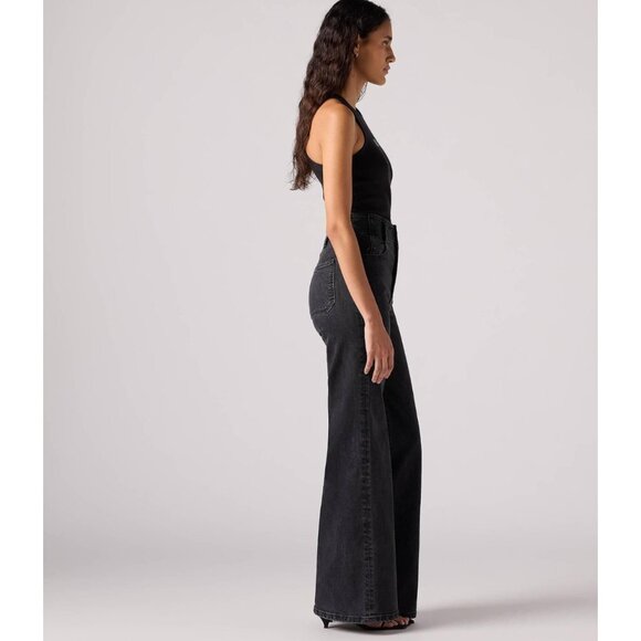 Levi's Women's 28x32 Jeans Ribcage Bell First Or Last No Dp - Black - Picture 2 of 6